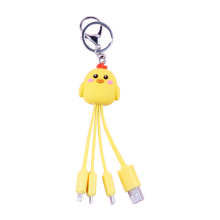 New Data 3 in 1Cable Cultural And Creative 12 Zodiac Animal Data Cable Cute Keychain Charging Cable Can Set Logo